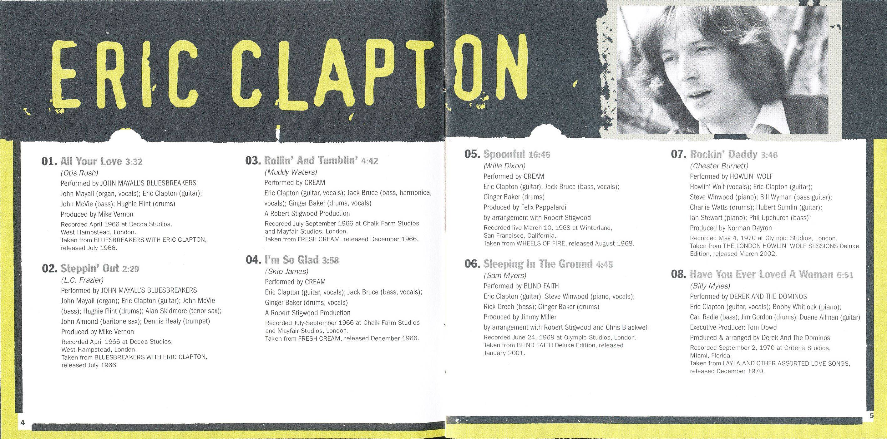 Eric Clapton Martin Scorsese presents The Blues : Booklet 3